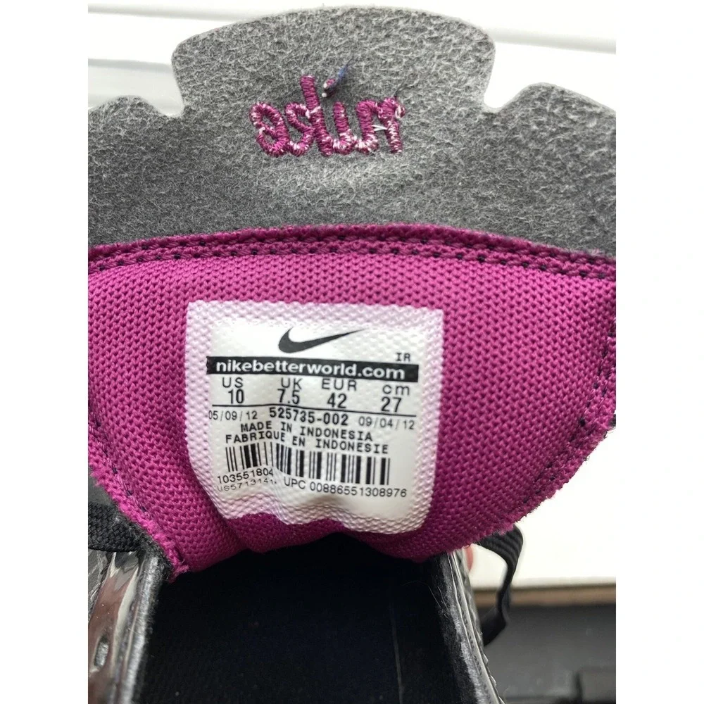 Nike Air Black Magenta Sneakers 525735-002 Womens Size 10 Retro Athletic Shoes
